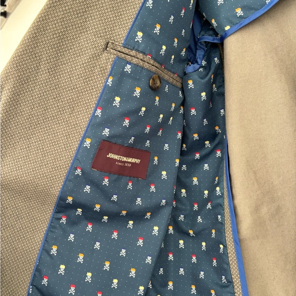 Johnston & Murphy Men's Taupe 2 Button Blazer Sz Lg - Picture 5 of 5